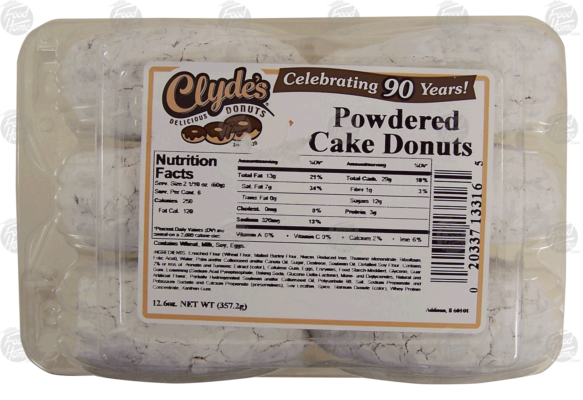 Clyde's  powdered cake donuts, 6 ct Full-Size Picture